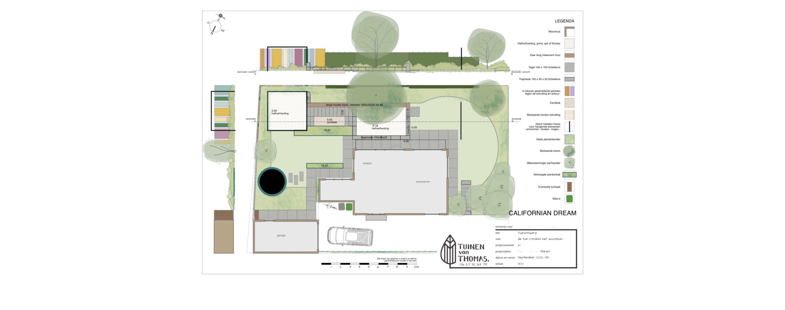Tuinontwerp vrijstaande jaren 60 villa